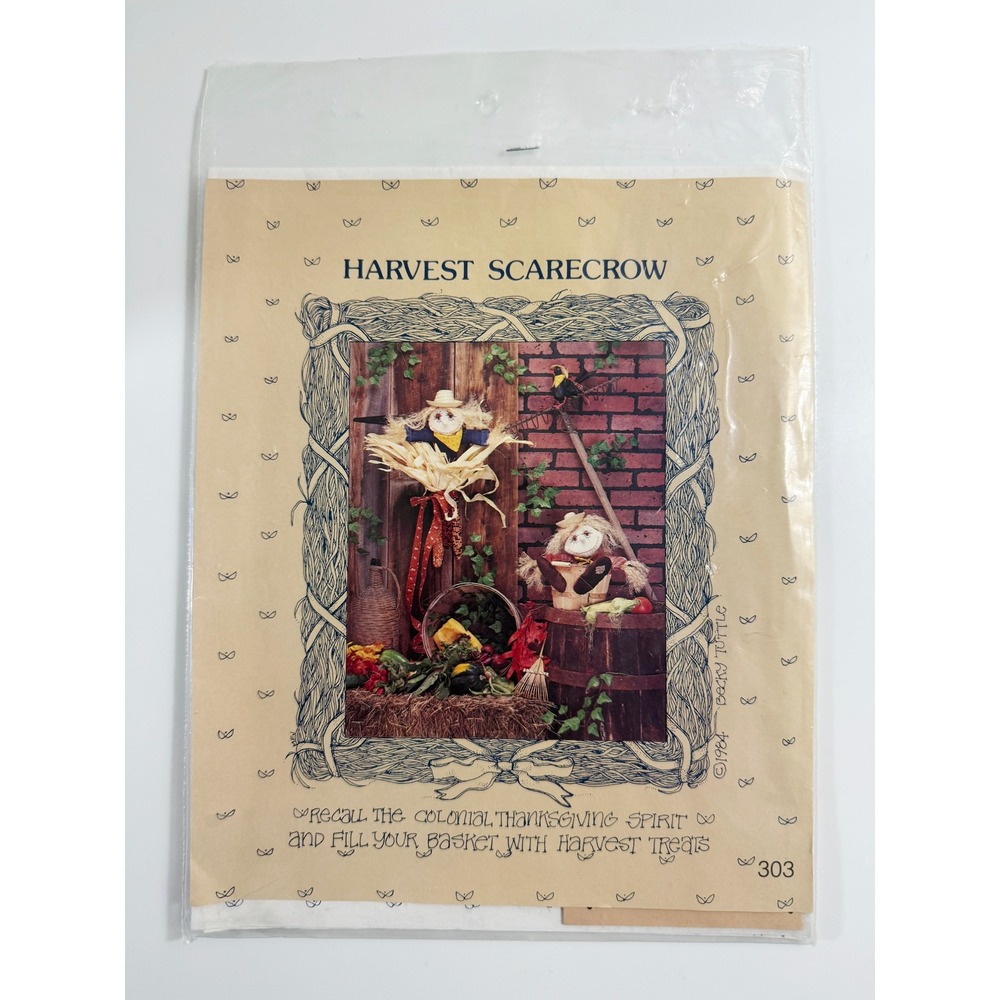 All Cooped Up Harvest Scarecrow‎ Sewing Pattern Beige Vintage 1984 303